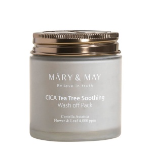 [MARY & MAY] Глиняная маска для чувствительной кожи CICA TeaTree Soothing Wash 125гр до 01.06.25