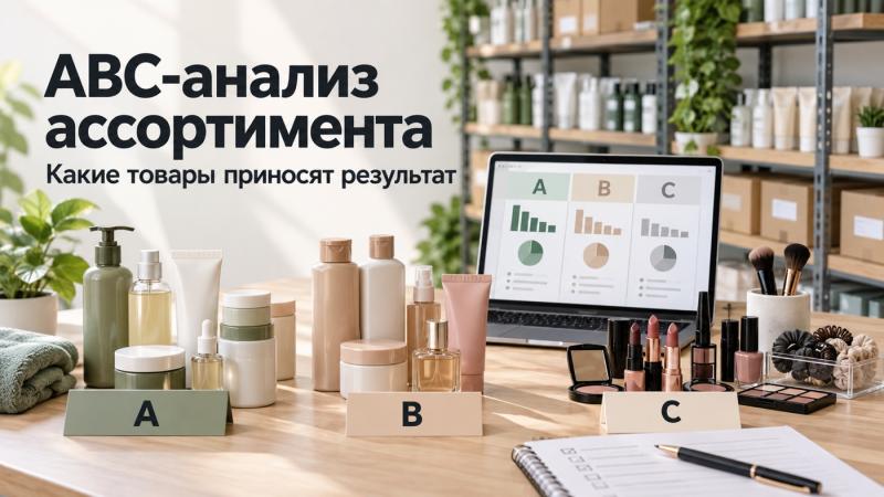 ABC-анализ ассортимента магазина косметики по группам A, B и C
