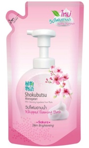 [LION] "Shokubutsu" Гель-пена для душа густая МУ Сакура,  450мл до 01.12.24