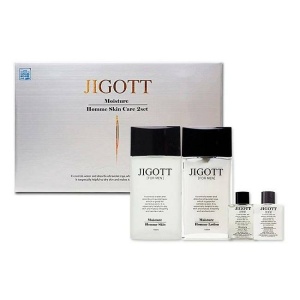 [JIGOTT] Moisture Skin Care 2 set Набор мужской для лица увлажнение 150,150 г+2 мини до 30.09.28