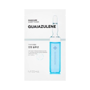 [M] Тканевая маска с успокаивающим раствором гвайазуленом MASCURE CALMING 1шт до 06.04.26